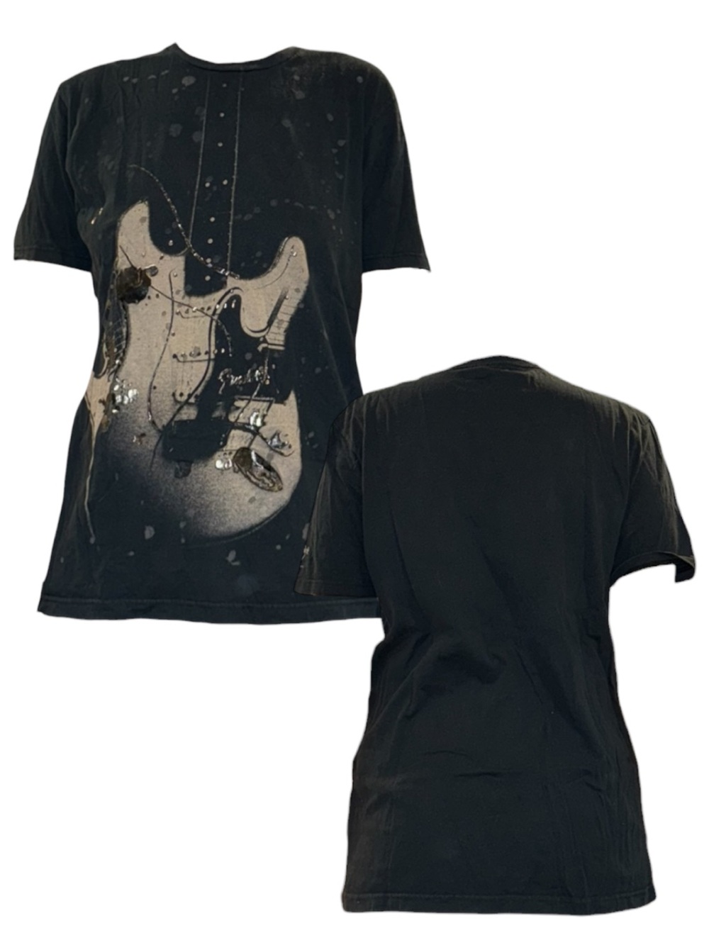 Vintage Fender Hard Rock Guitar Graphic Tee